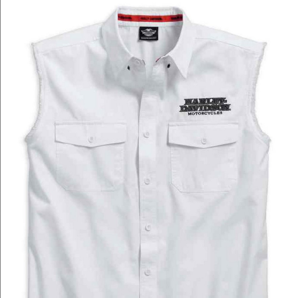 New W/Tags Harley-Davidson® Men's Pinstripe Flames Sleeveless Blowout 5XL